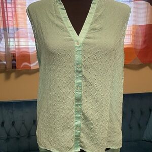 Vero Moda Light Green Textured Blouse